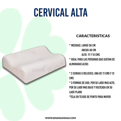 Combo descanso perfecto - Setx2 Almohadas cervicales Altas+ Cojín Entrepierna + Obsequio* - Almohadas Dhansani