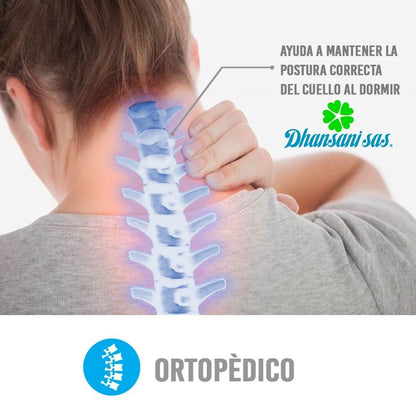 Set de 4 almohadas ortopédica visco - smart con memoria cervical + obsequio cojín entrepierna - Almohadas Dhansani