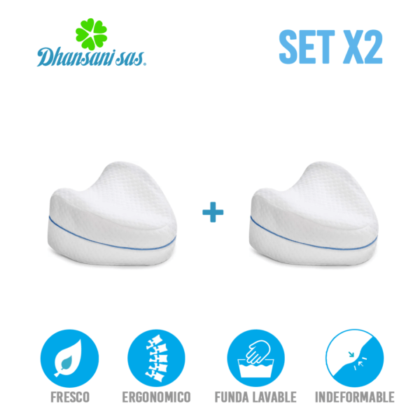 Set X2 - Cojín Rodillas – Entrepierna - Almohadas Dhansani
