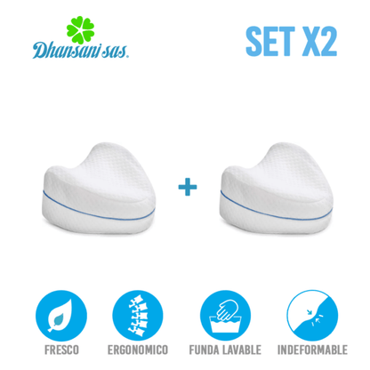 Set X2 - Cojín Rodillas – Entrepierna - Almohadas Dhansani